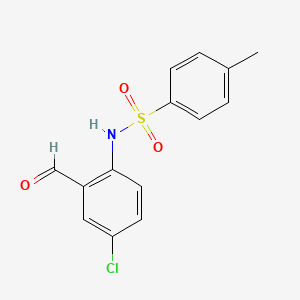 molecular formula C14H12ClNO3S B14127169 N-(4-Chloro-2-formylphenyl)-4-methylbenzenesulfonamide CAS No. 34159-03-0