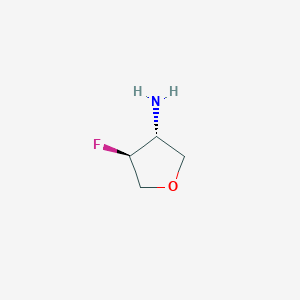 molecular formula C4H8FNO B1412721 (3R,4S)-4-fluorooxolan-3-amine CAS No. 2165994-98-7