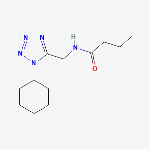 molecular formula C12H21N5O B14127218 N-((1-cyclohexyl-1H-tetrazol-5-yl)methyl)butyramide CAS No. 920438-27-3