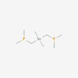 molecular formula C8H22P2Sn B14127239 [(Dimethylstannanediyl)bis(methylene)]bis(dimethylphosphane) CAS No. 89129-48-6