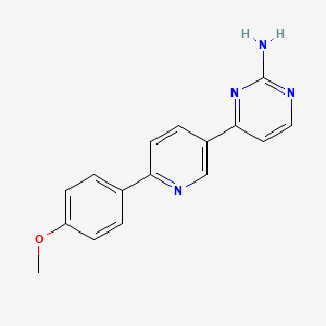molecular formula C16H14N4O B1412725 4-[6-(4-Methoxy-phenyl)-pyridin-3-yl]-pyrimidin-2-ylamine CAS No. 2088941-85-7