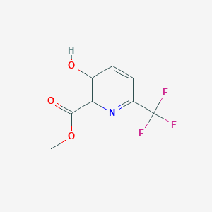 molecular formula C8H6F3NO3 B1412737 Methyl 3-hydroxy-6-(trifluoromethyl)picolinate CAS No. 1245915-35-8