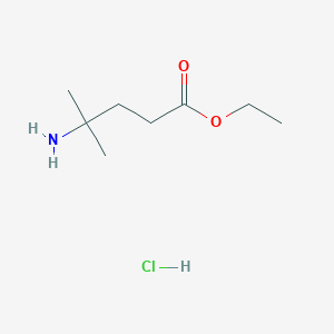 molecular formula C8H18ClNO2 B1412741 4-Amino-4-methylpentanoic acid ethyl ester hydrochloride CAS No. 2206264-52-8