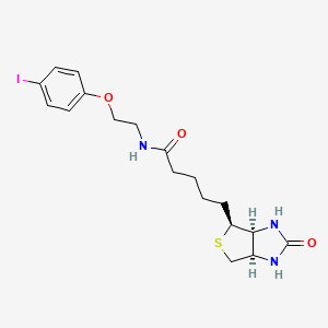 3aS,4S,6aR-N-(2-(4-Iodophenoxy)ethyl)-5-(2-oxohexahydro-1H-thieno[3,4-d]imidazol-4-yl)pentanamide