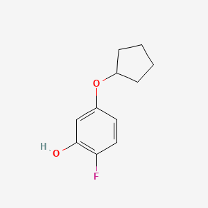 molecular formula C11H13FO2 B1412745 5-(Cyclopentyloxy)-2-fluorophenol CAS No. 1881328-11-5