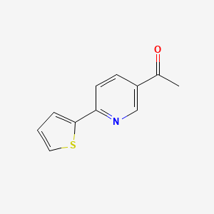 molecular formula C11H9NOS B1412747 1-(6-噻吩-2-基-吡啶-3-基)-乙酮 CAS No. 2088945-78-0