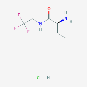molecular formula C7H14ClF3N2O B1412748 S-2-Aminopentanoic acid (2,2,2-trifluoroethyl)amide hydrochloride CAS No. 2206820-77-9