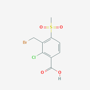 3-Bromomethyl-2-chloro-4-methylsulfonylbenzoic acid