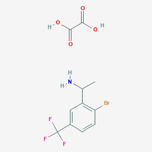 1-[2-Bromo-5-(trifluoromethyl)phenyl]ethan-1-amine oxalate