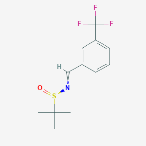 molecular formula C12H14F3NOS B1412762 (R)-2-methyl-N-(3-(trifluoromethyl)benzylidene)propane-2-sulfinamide CAS No. 1547490-91-4
