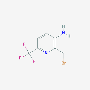 molecular formula C7H6BrF3N2 B1412763 3-Amino-2-bromomethyl-6-(trifluoromethyl)pyridine CAS No. 1805091-60-4