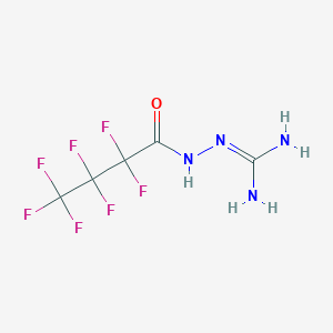 molecular formula C5H5F7N4O B14127630 2-(2,2,3,3,4,4,4-Heptafluorobutanoyl)hydrazine-1-carboximidamide CAS No. 25978-98-7