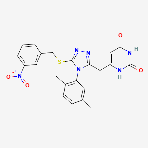 6-((4-(2,5-dimethylphenyl)-5-((3-nitrobenzyl)thio)-4H-1,2,4-triazol-3-yl)methyl)pyrimidine-2,4(1H,3H)-dione