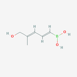 ((1E,3E)-5-Hydroxy-4-methylpenta-1,3-dien-1-yl)boronic acid