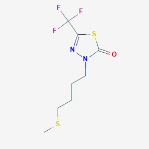 molecular formula C8H11F3N2OS2 B14127750 3-[4-(Methylsulfanyl)butyl]-5-(trifluoromethyl)-1,3,4-thiadiazol-2(3H)-one CAS No. 88977-04-2