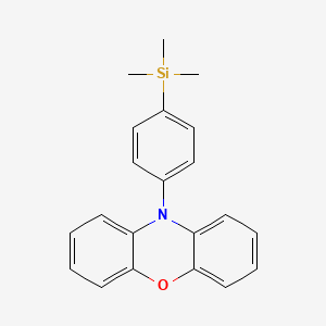 molecular formula C21H21NOSi B14127755 10-(4-(Trimethylsilyl)phenyl)-10H-phenoxazine 