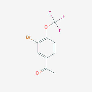 molecular formula C9H6BrF3O2 B14127782 1-(3-broMo-4-(trifluoroMethoxy)phenyl)ethanone 