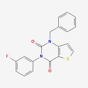 molecular formula C19H13FN2O2S B14127794 1-benzyl-3-(3-fluorophenyl)thieno[3,2-d]pyrimidine-2,4(1H,3H)-dione 