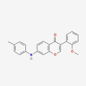 molecular formula C23H19NO3 B14127860 3-(2-methoxyphenyl)-7-(p-tolylamino)-4H-chromen-4-one 