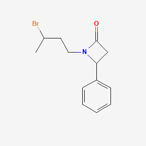 molecular formula C13H16BrNO B14127878 1-(3-Bromobutyl)-4-phenylazetidin-2-one CAS No. 89044-71-3