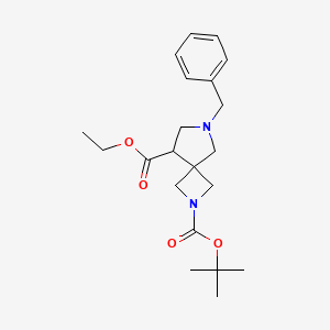 molecular formula C21H30N2O4 B1412788 2-Tert-butyl 8-ethyl 6-benzyl-2,6-diazaspiro[3.4]octane-2,8-dicarboxylate CAS No. 1823261-82-0