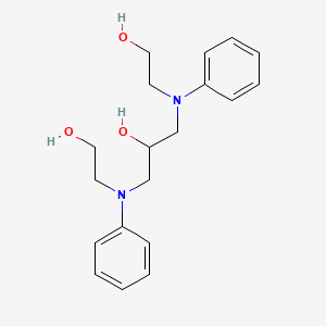 molecular formula C19H26N2O3 B14127932 1,3-Bis[(2-hydroxyethyl)phenylamino]-2-propanol CAS No. 128729-32-8