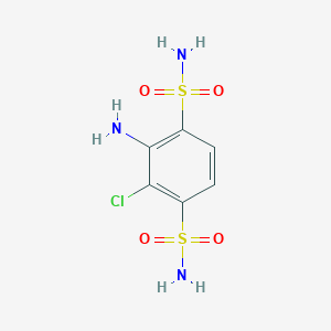 molecular formula C6H8ClN3O4S2 B14127981 2-Amino-3-chlorobenzene-1,4-disulfonamide CAS No. 88345-43-1