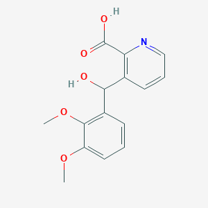 molecular formula C15H15NO5 B14127987 3-(Hydroxy(2,3-dimethoxyphenyl)methyl)pyridine-2-carboxylic acid 