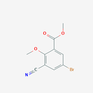 molecular formula C10H8BrNO3 B1412802 Methyl 5-bromo-3-cyano-2-methoxybenzoate CAS No. 1807081-09-9