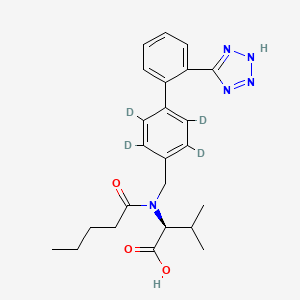 molecular formula C24H29N5O3 B14128044 (2S)-3-methyl-2-[pentanoyl-[[2,3,5,6-tetradeuterio-4-[2-(2H-tetrazol-5-yl)phenyl]phenyl]methyl]amino]butanoic acid CAS No. 1089736-75-3