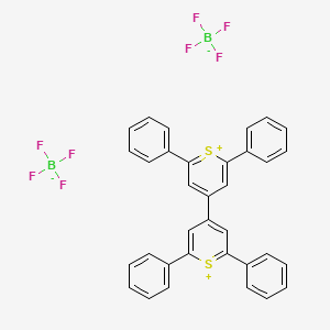 molecular formula C34H24B2F8S2 B14128053 2,2',6,6'-Tetraphenyl-[4,4'-bithiopyran]-1,1'-diium tetrafluoroborate CAS No. 42559-33-1