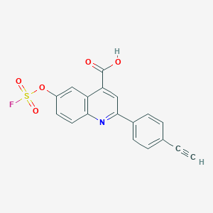 molecular formula C18H10FNO5S B14128058 2-(4-ethynylphenyl)-6-[(fluorosulfonyl)oxy]-4-Quinolinecarboxylic acid 