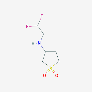 molecular formula C6H11F2NO2S B14128082 3-[(2,2-Difluoroethyl)amino]-1lambda~6~-thiolane-1,1-dione CAS No. 915402-22-1