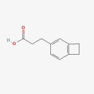 molecular formula C11H12O2 B14128118 3-(Bicyclo[4.2.0]octa-1,3,5-trien-3-yl)propanoic acid 