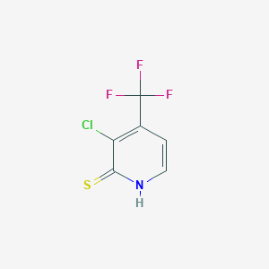 molecular formula C6H3ClF3NS B1412813 3-Chloro-2-mercapto-4-(trifluoromethyl)pyridine CAS No. 1805117-51-4