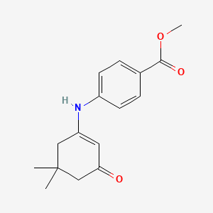 molecular formula C16H19NO3 B14128141 Methyl 4-((5,5-dimethyl-3-oxocyclohex-1-en-1-yl)amino)benzoate 