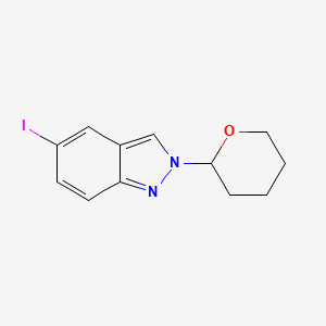 molecular formula C12H13IN2O B14128154 5-iodo-2-(tetrahydro-2H-pyran-2-yl)-2H-indazole 