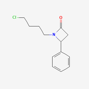 molecular formula C13H16ClNO B14128184 2-Azetidinone, 1-(4-chlorobutyl)-4-phenyl- CAS No. 89044-72-4