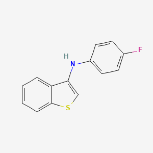 molecular formula C14H10FNS B14128205 N-(4-fluorophenyl)-1-benzothiophen-3-amine 