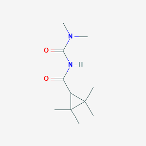 molecular formula C11H20N2O2 B14128228 3,3-Dimethyl-1-(2,2,3,3-tetramethylcyclopropanecarbonyl)urea 