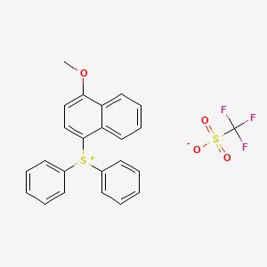 molecular formula C24H19F3O4S2 B14128255 (4-Methoxynaphthalen-1-yl)diphenylsulfonium trifluoromethanesulfonate 