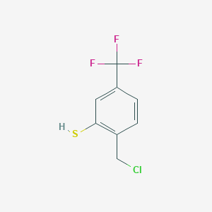 molecular formula C8H6ClF3S B14128263 Benzenethiol, 2-(chloromethyl)-5-(trifluoromethyl)- CAS No. 1379336-59-0