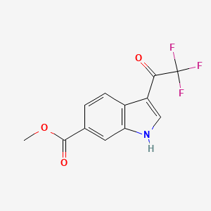 molecular formula C12H8F3NO3 B14128269 methyl 3-(trifluoroacetyl)-1H-indole-6-carboxylate CAS No. 861408-97-1