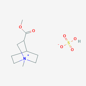 molecular formula C10H19NO6S B14128289 3-(Methoxycarbonyl)-1-methylquinuclidin-1-ium hydrogensulfate CAS No. 624726-34-7