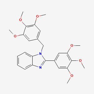 molecular formula C26H28N2O6 B14128341 1-(3,4,5-trimethoxybenzyl)-2-(3,4,5-trimethoxyphenyl)-1H-benzimidazole CAS No. 205755-89-1