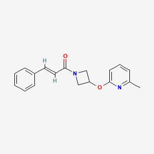 molecular formula C18H18N2O2 B14128362 (E)-1-(3-((6-methylpyridin-2-yl)oxy)azetidin-1-yl)-3-phenylprop-2-en-1-one 