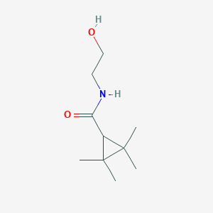 molecular formula C10H19NO2 B14128376 N-(2-Hydroxyethyl)-2-2-3-3-tetramethylcyclopropane-1-carboxamide 