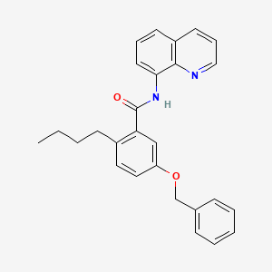 molecular formula C27H26N2O2 B14128389 5-(Benzyloxy)-2-butyl-N-(quinolin-8-yl)benzamide 