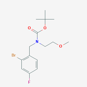 molecular formula C15H21BrFNO3 B1412840 tert-Butyl N-[(2-bromo-4-fluorophenyl)methyl]-N-(2-methoxyethyl)carbamate CAS No. 2059993-79-0