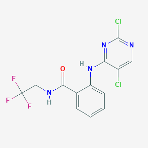 molecular formula C13H9Cl2F3N4O B14128400 2-[(2,5-dichloropyrimidin-4-yl)amino]-N-(2,2,2-trifluoroethyl)benzamide 